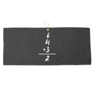 Baseball Inspired Math 6 4 3 2 Double Play Softball Game Large Microfiber Waffle Golf Towel