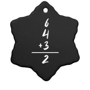 Baseball Inspired Math 6 4 3 2 Double Play Softball Game Ceramic Star Ornament