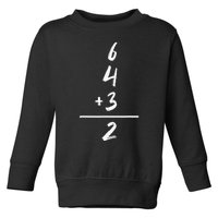 Baseball Inspired Math 6 4 3 2 Double Play Softball Game Toddler Sweatshirt