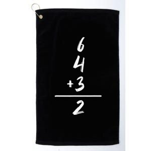 Baseball Inspired Math 6 4 3 2 Double Play Softball Game Platinum Collection Golf Towel