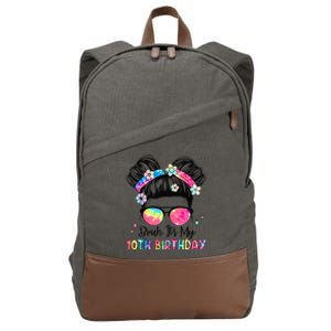 Bruh ItS My 10th Birthday 10 Year Old 10th Birthday Girl Cotton Canvas Backpack