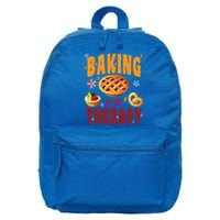 Baking Is My Therapy Culinary Art Artisan Bakery Baked Goods Cool Gift 16 in Basic Backpack