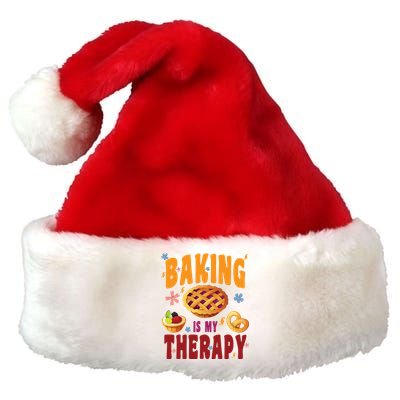 Baking Is My Therapy Culinary Art Artisan Bakery Baked Goods Cool Gift Premium Christmas Santa Hat