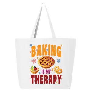 Baking Is My Therapy Culinary Art Artisan Bakery Baked Goods Cool Gift 25L Jumbo Tote