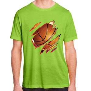 Basketball In Me Ripped Chest Gift Basketball Team Player Gift Adult ChromaSoft Performance T-Shirt