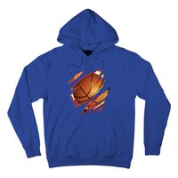 Basketball In Me Ripped Chest Gift Basketball Team Player Gift Hoodie