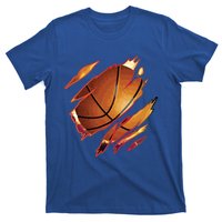 Basketball In Me Ripped Chest Gift Basketball Team Player Gift T-Shirt