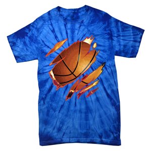 Basketball In Me Ripped Chest Gift Basketball Team Player Gift Tie-Dye T-Shirt