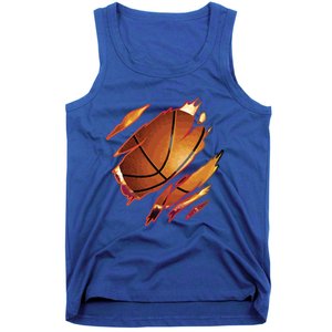 Basketball In Me Ripped Chest Gift Basketball Team Player Gift Tank Top