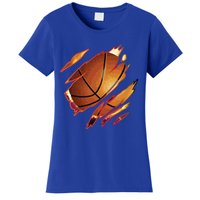 Basketball In Me Ripped Chest Gift Basketball Team Player Gift Women's T-Shirt