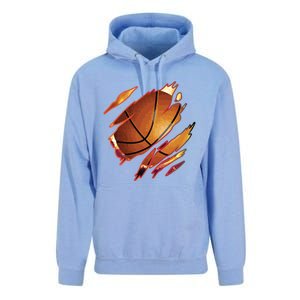 Basketball In Me Ripped Chest Gift Basketball Team Player Gift Unisex Surf Hoodie