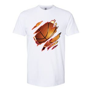 Basketball In Me Ripped Chest Gift Basketball Team Player Gift Softstyle CVC T-Shirt