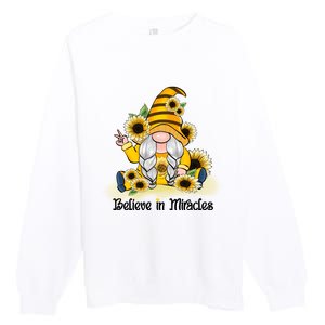 Believe In Miracles Sublimation Premium Crewneck Sweatshirt