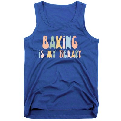 Baking Is My Therapy Gift Funny Foodie Gift For Baker Meaningful Gift Tank Top