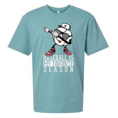 Baseball Is My Favorite Season Dab Gift For Baseball Lovers Gift Sueded Cloud Jersey T-Shirt