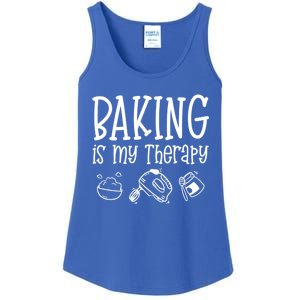 Baking Is My Therapy Gift Funny Gift For Baker Cook Cool Gift Ladies Essential Tank