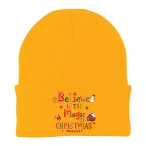 Believe In Magic Of Christmas Funny Xmas Snow Gift Knit Cap Winter Beanie