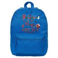 Believe In Magic Of Christmas Funny Xmas Snow Gift 16 in Basic Backpack