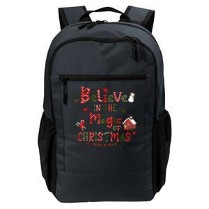 Believe In Magic Of Christmas Funny Xmas Snow Gift Daily Commute Backpack