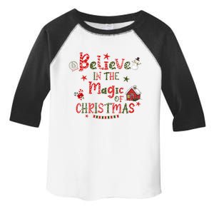 Believe In Magic Of Christmas Funny Xmas Snow Gift Toddler Fine Jersey T-Shirt