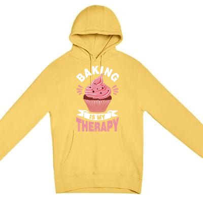 Baking Is My Therapy Great Gift Premium Pullover Hoodie