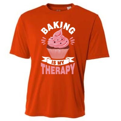 Baking Is My Therapy Great Gift Cooling Performance Crew T-Shirt