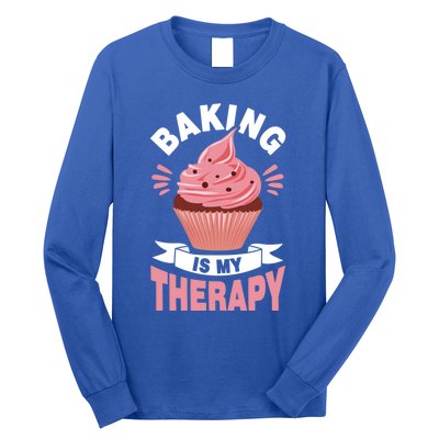 Baking Is My Therapy Great Gift Long Sleeve Shirt