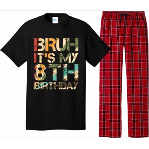 Bruh ItS My 8th Birthday 8th Year Old 8yr Birthday Boy Pajama Set