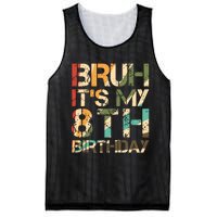 Bruh ItS My 8th Birthday 8th Year Old 8yr Birthday Boy Mesh Reversible Basketball Jersey Tank