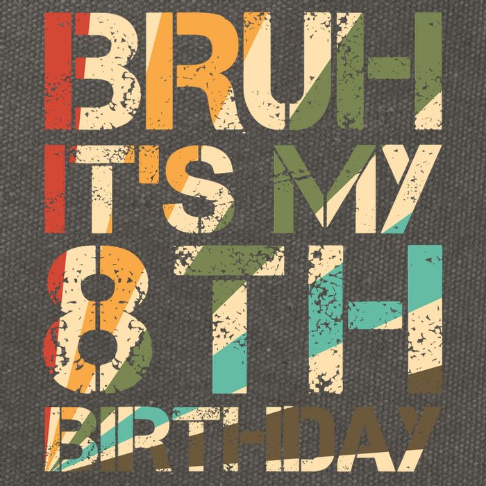 Bruh ItS My 8th Birthday 8th Year Old 8yr Birthday Boy Cotton Canvas Backpack