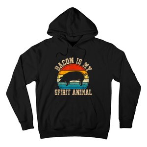 Bacon Is My Spirit Animal Retro Bbq Costume Pork Grill Hoodie