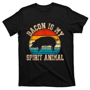 Bacon Is My Spirit Animal Retro Bbq Costume Pork Grill T-Shirt