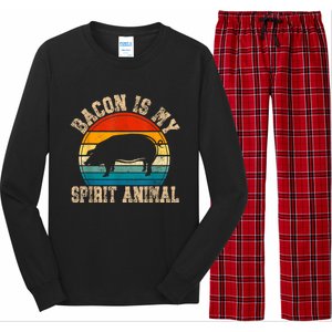 Bacon Is My Spirit Animal Retro Bbq Costume Pork Grill Long Sleeve Pajama Set