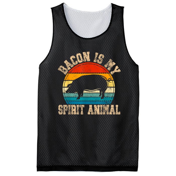 Bacon Is My Spirit Animal Retro Bbq Costume Pork Grill Mesh Reversible Basketball Jersey Tank