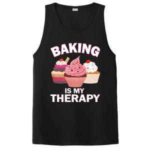 Baking Is My Therapy Cupcake Cake Pie Dessert Gift PosiCharge Competitor Tank