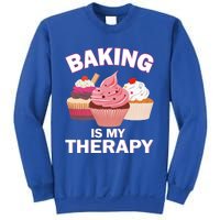 Baking Is My Therapy Cupcake Cake Pie Dessert Gift Sweatshirt