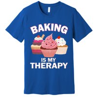 Baking Is My Therapy Cupcake Cake Pie Dessert Gift Premium T-Shirt