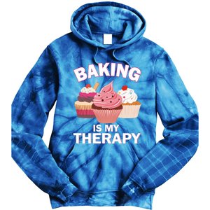 Baking Is My Therapy Cupcake Cake Pie Dessert Gift Tie Dye Hoodie