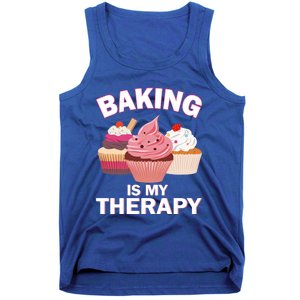 Baking Is My Therapy Cupcake Cake Pie Dessert Gift Tank Top