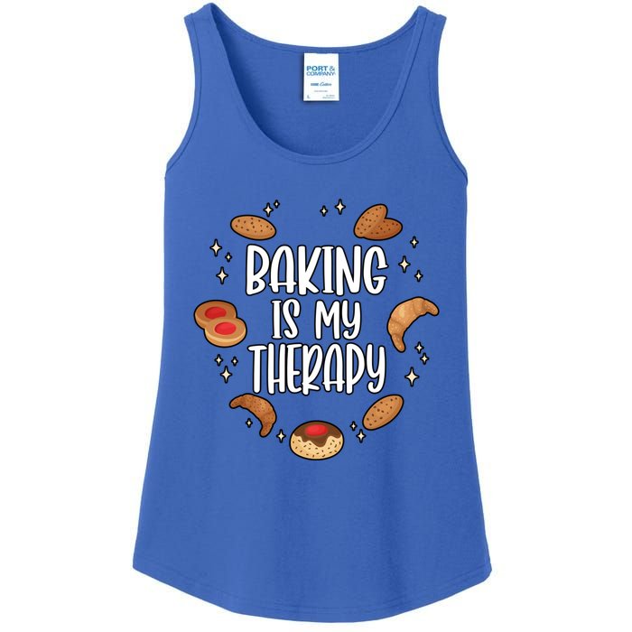 Baking Is My Therapy Gift Ladies Essential Tank