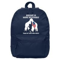 Bigfoot Is More Believable Than 81 Million Votes Vintage 16 in Basic Backpack