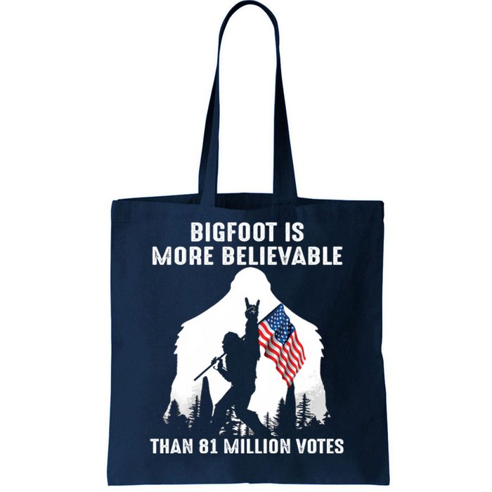 Bigfoot Is More Believable Than 81 Million Votes Vintage Tote Bag