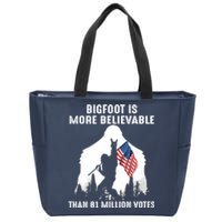 Bigfoot Is More Believable Than 81 Million Votes Vintage Zip Tote Bag