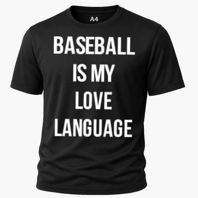 Baseball Is My Love Language Cooling Performance Crew T-Shirt
