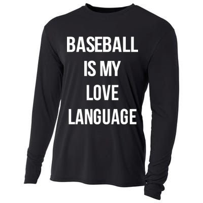 Baseball Is My Love Language Cooling Performance Long Sleeve Crew