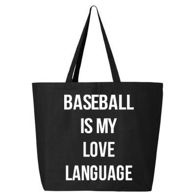 Baseball Is My Love Language 25L Jumbo Tote