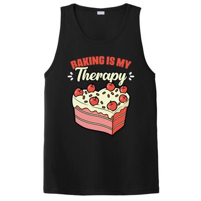 Baking Is My Therapy Cupcake Cookie Pastry Chef Baker Gift PosiCharge Competitor Tank