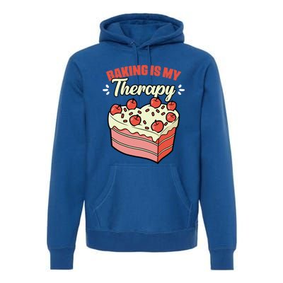 Baking Is My Therapy Cupcake Cookie Pastry Chef Baker Gift Premium Hoodie