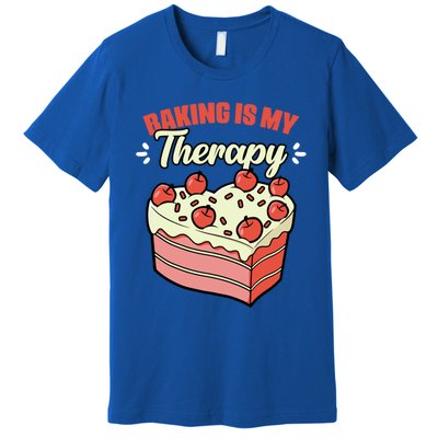 Baking Is My Therapy Cupcake Cookie Pastry Chef Baker Gift Premium T-Shirt