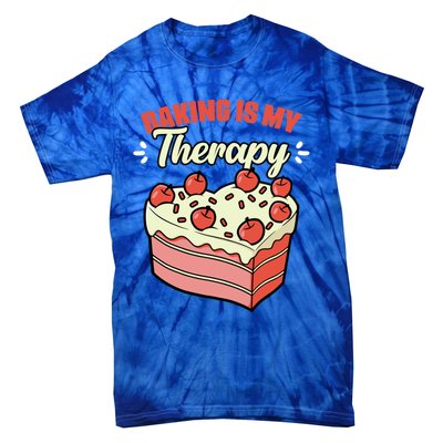 Baking Is My Therapy Cupcake Cookie Pastry Chef Baker Gift Tie-Dye T-Shirt